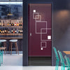 Geometric Square 8mm Clear Glass - Obscure Printed Design - Single Evokit Glass Pocket Door