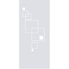 Geometric Square 8mm Clear Glass - Obscure Printed Design - Single Absolute Pocket Door