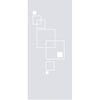 Geometric Square 8mm Clear Glass - Obscure Printed Design - Single Absolute Pocket Door