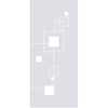 Single Glass Sliding Door - Geometric Zoom 8mm Clear Glass - Obscure Printed Design with Elegant Track