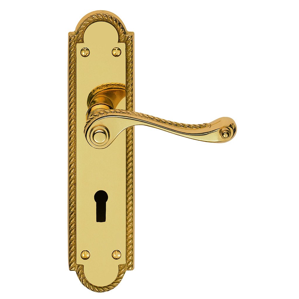 FG27 Georgian Suite Shaped Lever Lock Door Handles.