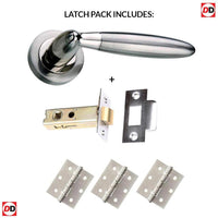 Gibraltar Mediterranean Lever On Rose - Satin Nickel Handle Pack