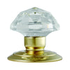 GK001/BP Polished Brass Glass Knob Handles