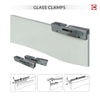 Crombie 8mm Clear Glass - Obscure Printed Design - Double Evokit Pocket Door