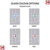 Cottage Style Aruba 4 Composite Front Door Set with Hnd Murano Red Glass - Shown in Red