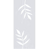 Single Glass Sliding Door - Leaf Print 8mm Clear Glass - Obscure Printed Design with Elegant Track