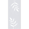 Single Glass Sliding Door - Solaris Tubular Stainless Steel Sliding Track & Leaf Print 8mm Clear Glass - Obscure Printed Design