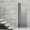 Linton 8mm Clear Glass - Obscure Printed Design - Single Evokit Glass Pocket Door