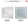 Washington Grained Internal PVC Door - 4 Sandblast Border Style Glass