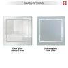 Washington Grained Internal PVC Door Pair - 4 Sandblast Border Style Glass