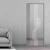 Polwarth 8mm Clear Glass - Obscure Printed Design - Single Absolute Pocket Door