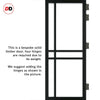 Room Divider - Handmade Eco-Urban® Glasgow Door DD6314C - Clear Glass - Premium Primed - Colour & Size Options