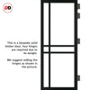 Handmade Eco-Urban® Glasgow 6 Pane Door Pair DD6314G - Clear Glass - Shadow Black Premium Primed
