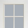 Moulded 10 Pane Door - Clear Glass - White Primed