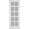 Moulded 10 Pane Door - Clear Glass - White Primed
