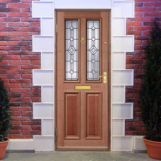 Image: Derby Hardwood Front Door - Leaded - Tri Glazing