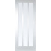 Kielder Lightly Grained Internal PVC Door Pair - Clear Glass