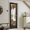 Prefinished Pattern 10 Style Oak Fire Door - Clear Glass - Choose Your Colour
