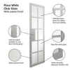 JB Kind Industrial Plaza White Internal Door Pair - Clear Glass - Prefinished