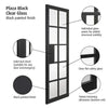 JB Kind Industrial Plaza Black Internal Door Pair - Clear Glass - Prefinished