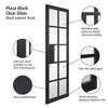 JB Kind Industrial Plaza Black Internal Door - Clear Glass - Prefinished