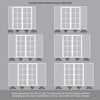 Room Divider - Handmade Eco-Urban® Perth with Two Sides DD6318C - Clear Glass - Premium Primed - Colour & Size Options