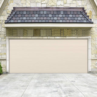 Image: Gliderol Electric Insulated Roller Garage Door from 4291 to 4710mm Wide - Cream