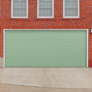 Image: Gliderol Electric Insulated Roller Garage Door from 4711 to 5320mm Wide - Chartwell Green