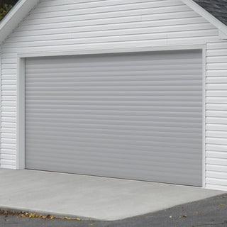Image: Gliderol Electric Insulated Roller Garage Door from 2452 to 2910mm Wide - Grey