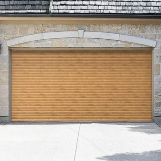 Image: Gliderol Electric Insulated Roller Garage Door from 2911 to 3359mm Wide - Irish Oak