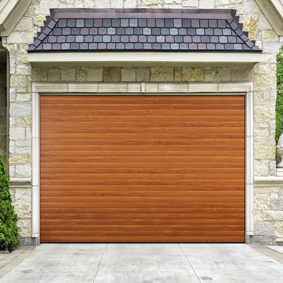 Gliderol Electric Insulated Roller Garage Door from 1900 to 5320mm Wide - Golden Oak