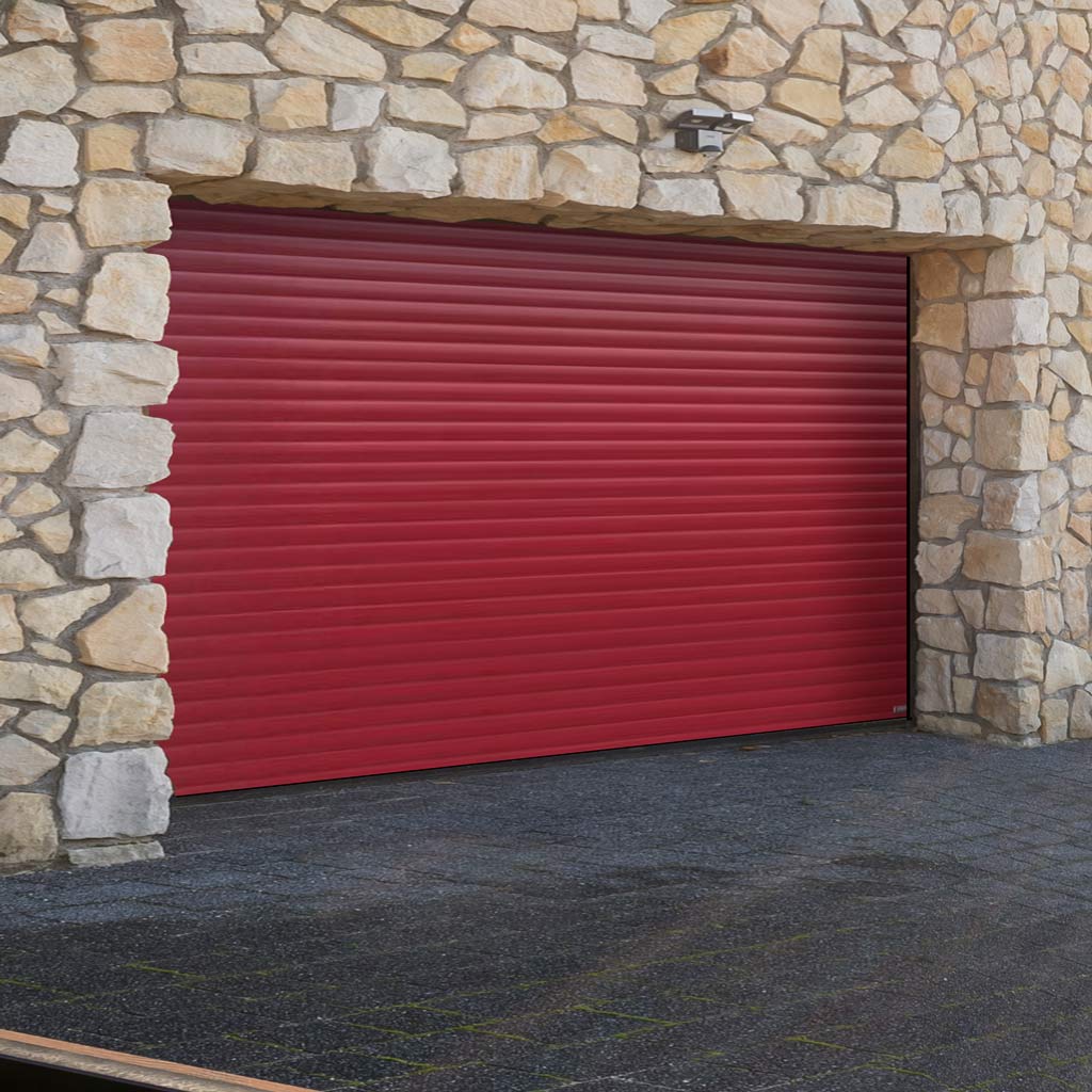 Gliderol Electric Insulated Roller Garage Door from 2452 to 2910mm Wide - Purple Red