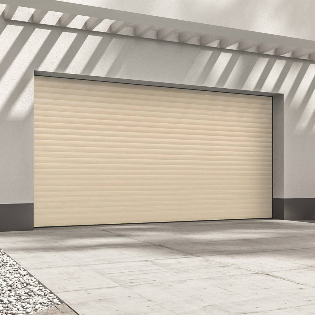 Gliderol Electric Insulated Roller Garage Door from 2452 to 2910mm Wide - Light Ivory