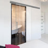 Single Glass Sliding Door - Gogar 8mm Clear Glass - Obscure Printed Design - Planeo 60 Pro Kit