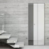 Gogar 8mm Obscure Glass - Obscure Printed Design - Single Absolute Pocket Door