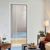 Gogar 8mm Clear Glass - Obscure Printed Design - Single Evokit Glass Pocket Door