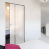 Gogar 8mm Obscure Glass - Clear Printed Design - Single Absolute Pocket Door
