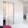 Gogar 8mm Obscure Glass - Clear Printed Design - Single Absolute Pocket Door