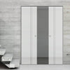 Gogar 8mm Obscure Glass - Obscure Printed Design - Double Absolute Pocket Door