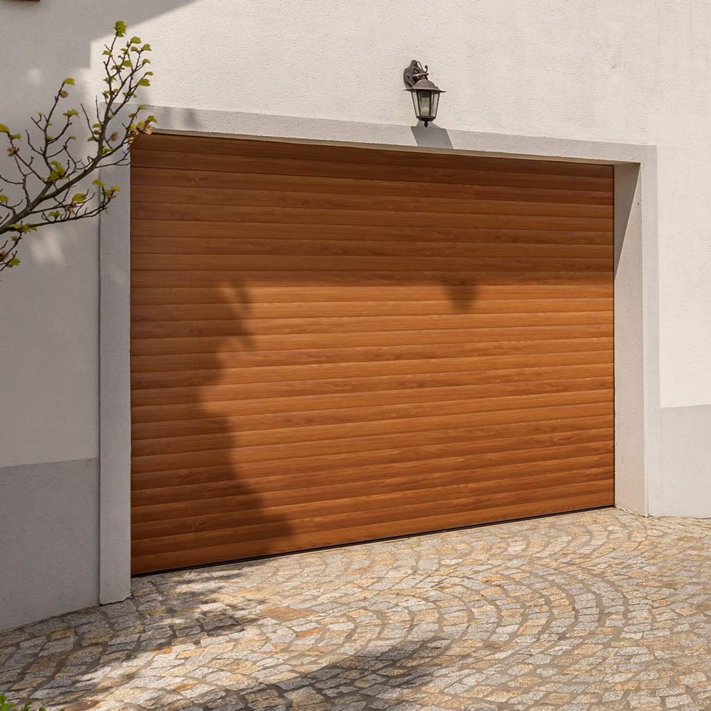 Gliderol Electric Insulated Roller Garage Door from 1995 to 2146mm Wide - Golden Oak