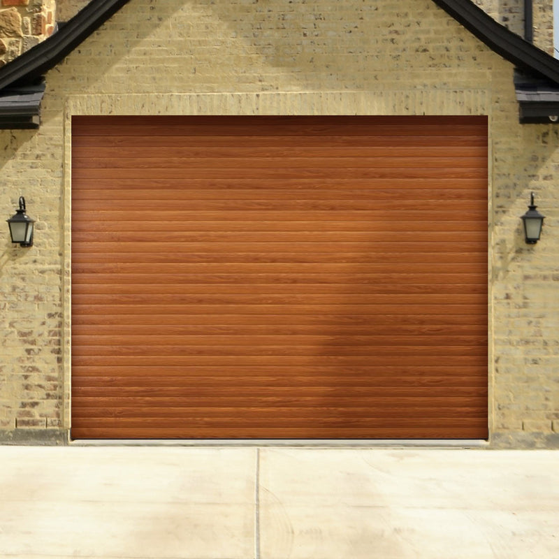Gliderol Electric Insulated Roller Garage Door from 1900 to 5320mm Wide - Laminated Golden Oak