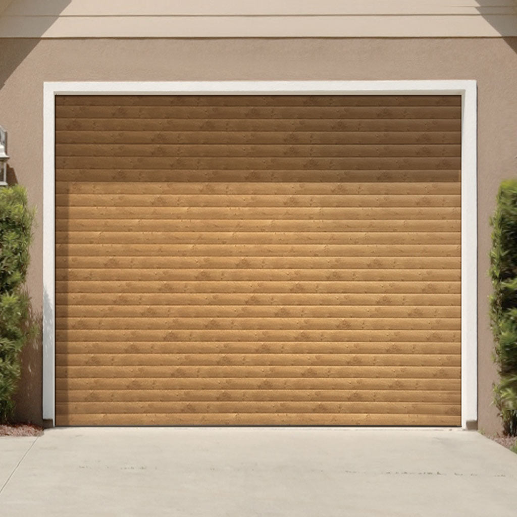 Gliderol Electric Insulated Roller Garage Door from 1995 to 2146mm Wide - Laminated Irish Oak