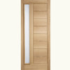 Goodwood Exterior Oak Door and Frame Set - Frosted Double Glazing - One Unglazed Side Screen, From LPD Joinery
