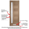 Goodwood External Oak Front Door - Frosted Double Glazing