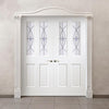 Grainger Grained Internal PVC Door Pair - Kinross Fusion Blue, Leaded Style Glass