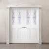 Grainger Grained Internal PVC Door Pair - Kinross Fusion Blue, Leaded Style Glass