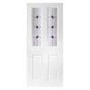 White PVC door on white background