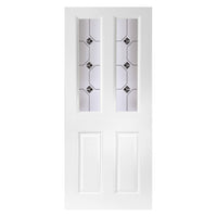 White PVC door on white background