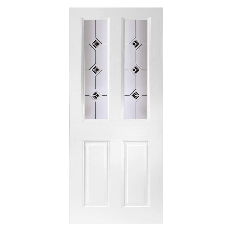 White PVC door on white background