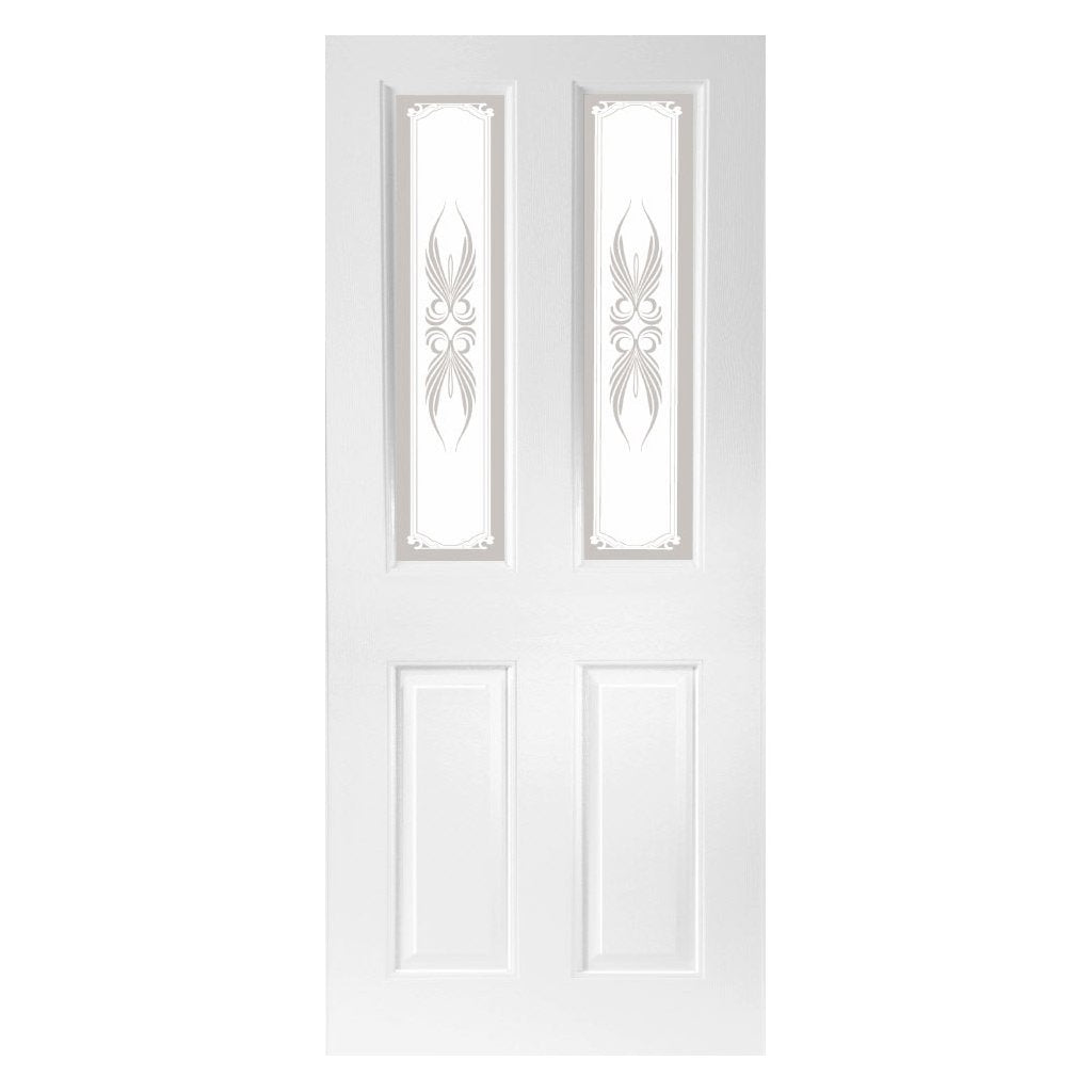 White PVC door on white background